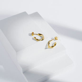 WAVE hoop earrings gold