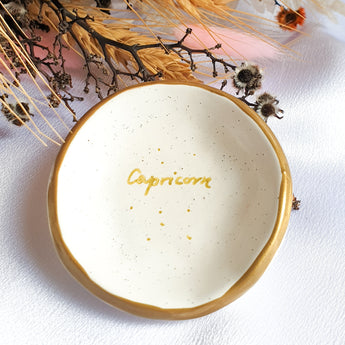 Capricorn star sign jewellery dish