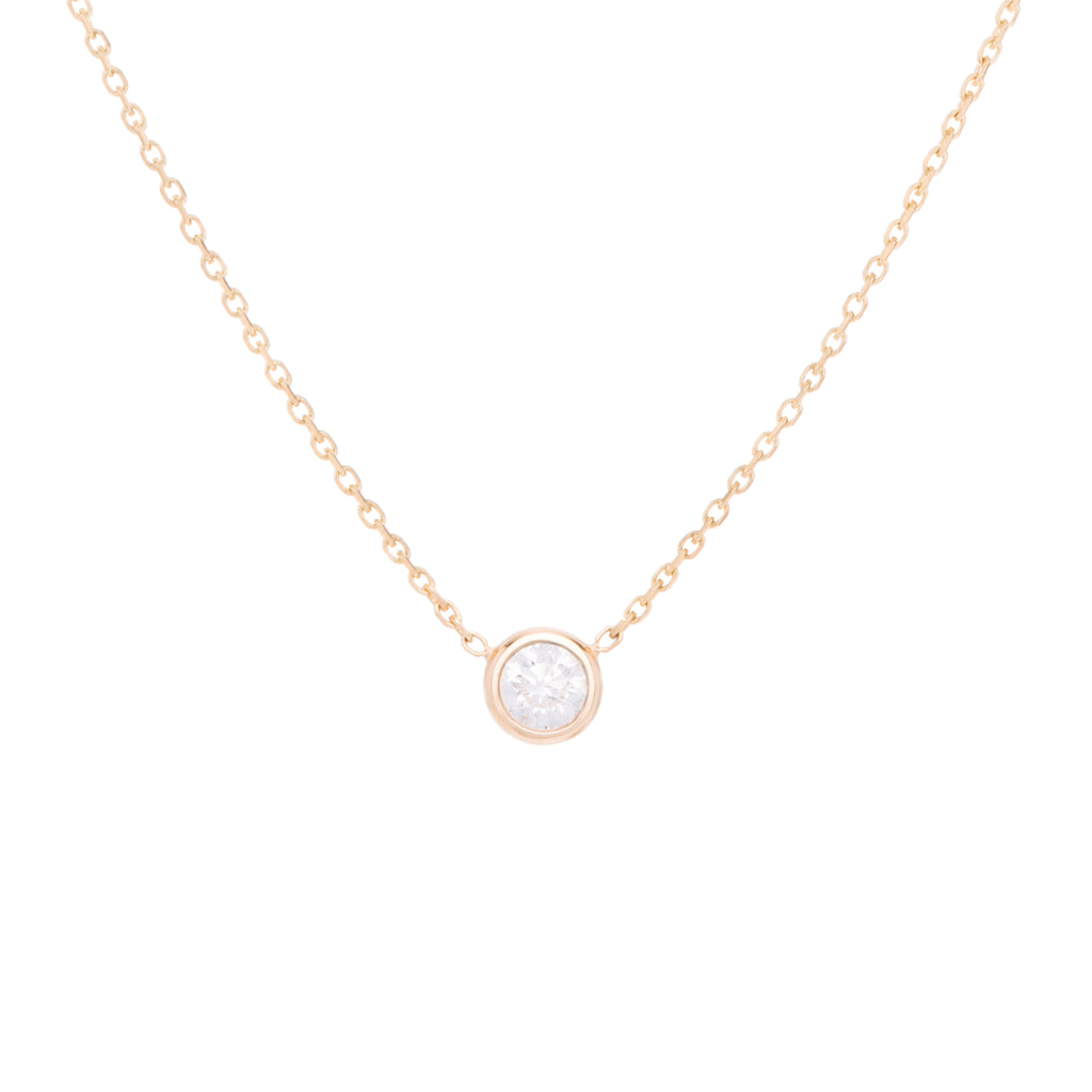 Colourless F/Si Grade brilliant cut Diamond necklace, celebrating the month of April. Consisting of 18K gold chain with extenders for your to personalise the length of necklace. Perfect as an anniversary, birthday or special occasion present. 