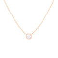 Colourless F/Si Grade brilliant cut Diamond necklace, celebrating the month of April. Consisting of 18K gold chain with extenders for your to personalise the length of necklace. Perfect as an anniversary, birthday or special occasion present. 