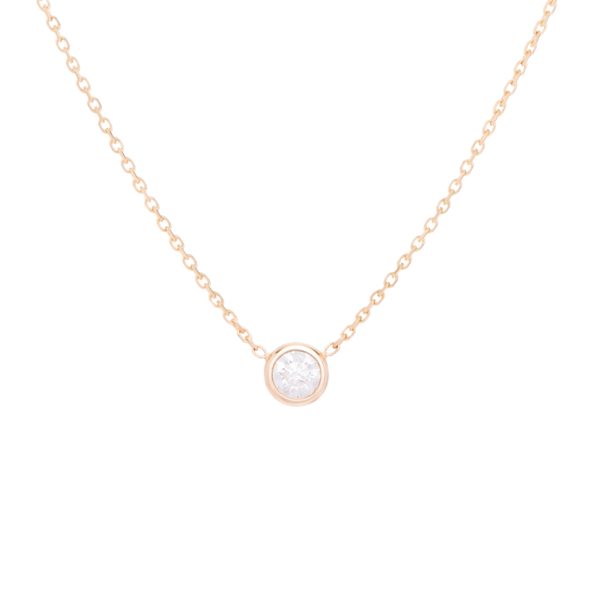 Colourless F/Si Grade brilliant cut Diamond necklace, celebrating the month of April. Consisting of 18K gold chain with extenders for your to personalise the length of necklace. Perfect as an anniversary, birthday or special occasion present. 