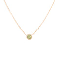 Classic 'yellow-green' variety, Peridot is the birthstone necklace celebrating August.  Consisting of 18k gold chain with extenders to personalise length of necklace/choker. Perfect as an anniversary, birthday or special occasion jewellery present.