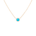 Classic birthstone turquoise necklace, celebrating the month of December. Consisting of 18k gold chain with extenders to personalise length of necklace/choker. Perfect as an anniversary, birthday or special occasion jewellery present.
