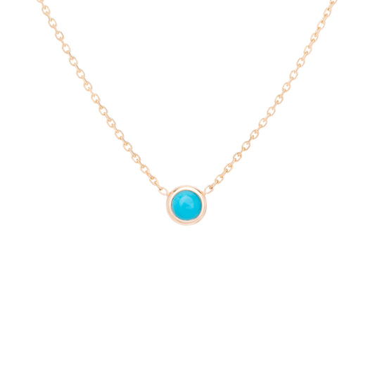 Classic birthstone turquoise necklace, celebrating the month of December. Consisting of 18k gold chain with extenders to personalise length of necklace/choker. Perfect as an anniversary, birthday or special occasion jewellery present.