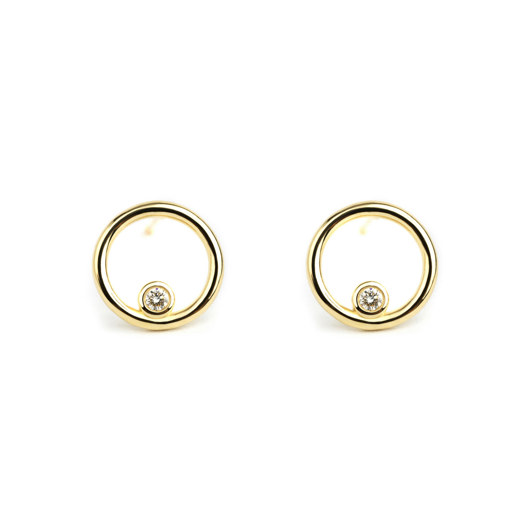 Diamond Circle Studs