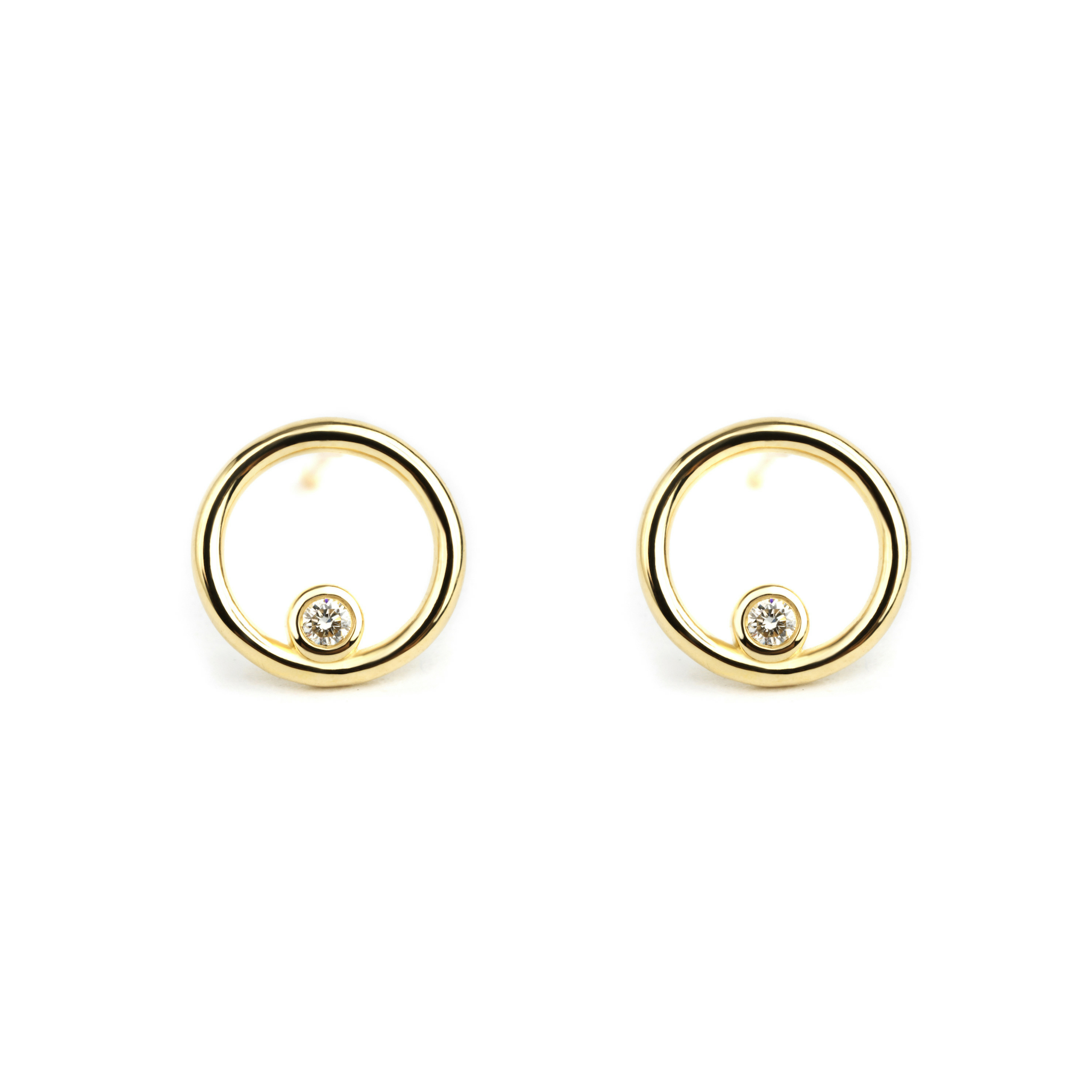 Diamond Circle Studs