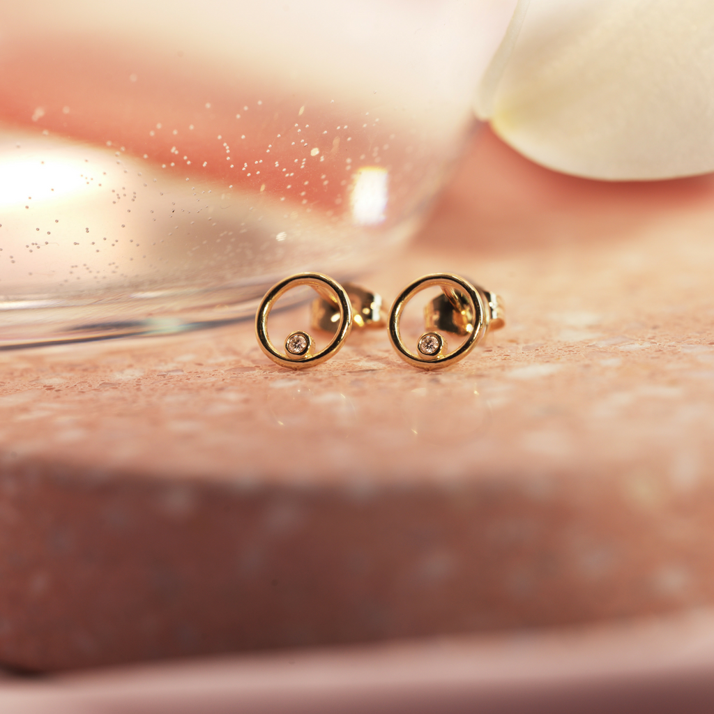 Diamond Circle Studs