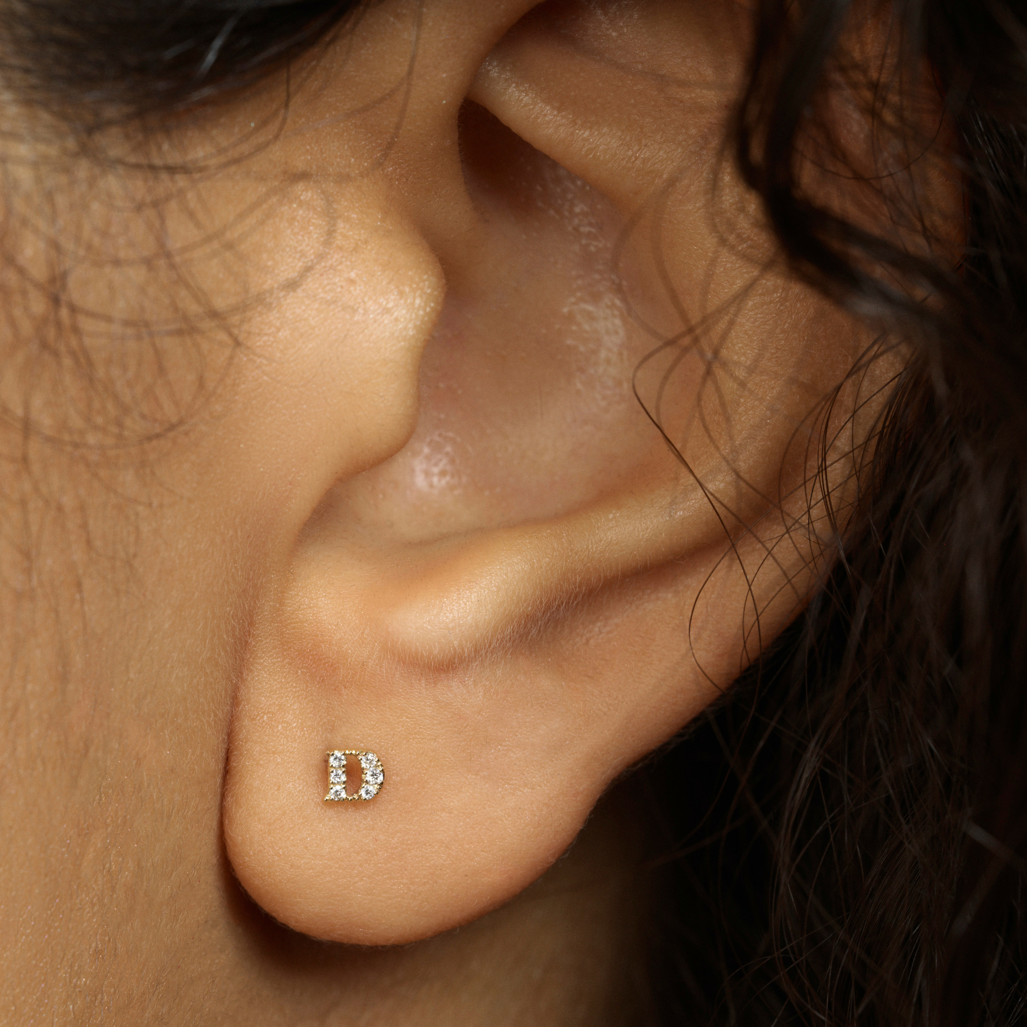Diamond Initial Stud