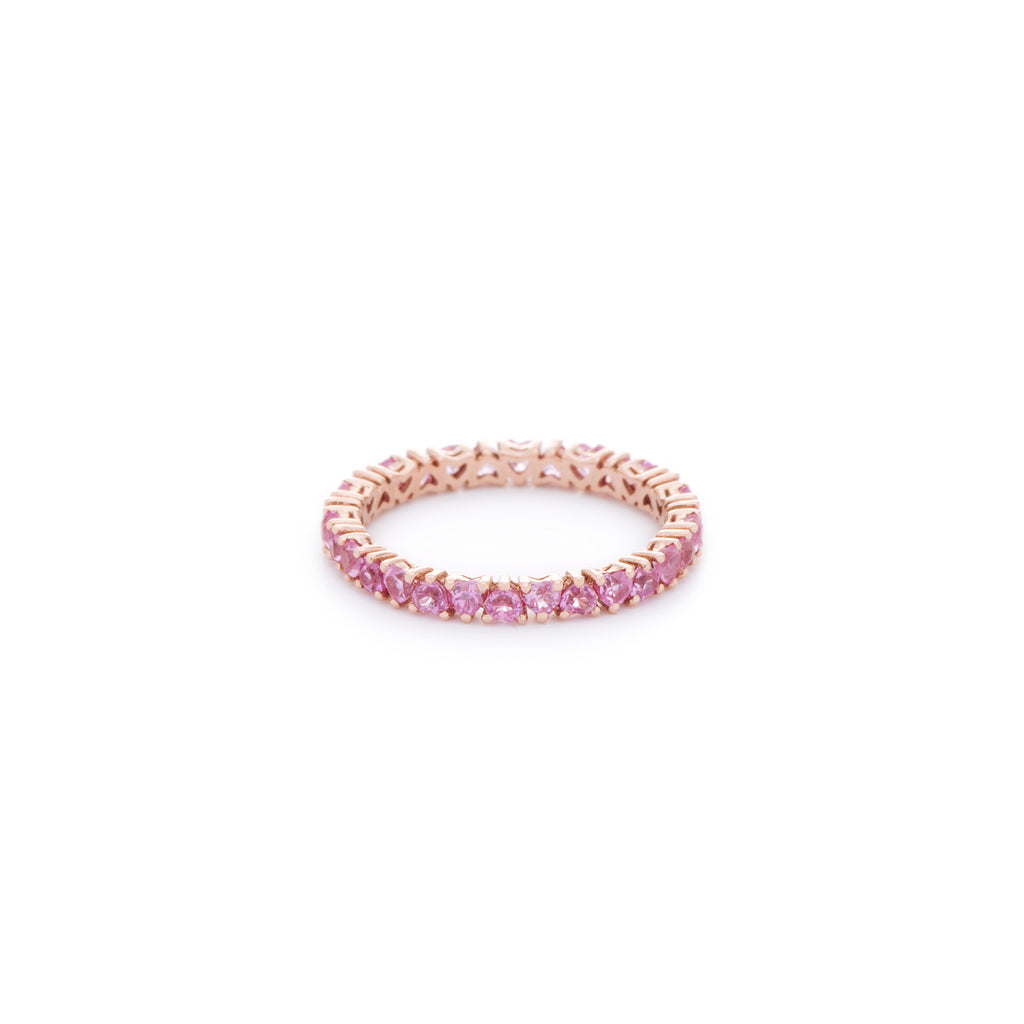 Pink heart shaped sapphire ring. Handcrafted in Australia from custom cut size natural sapphires on 18K gold ring. 
