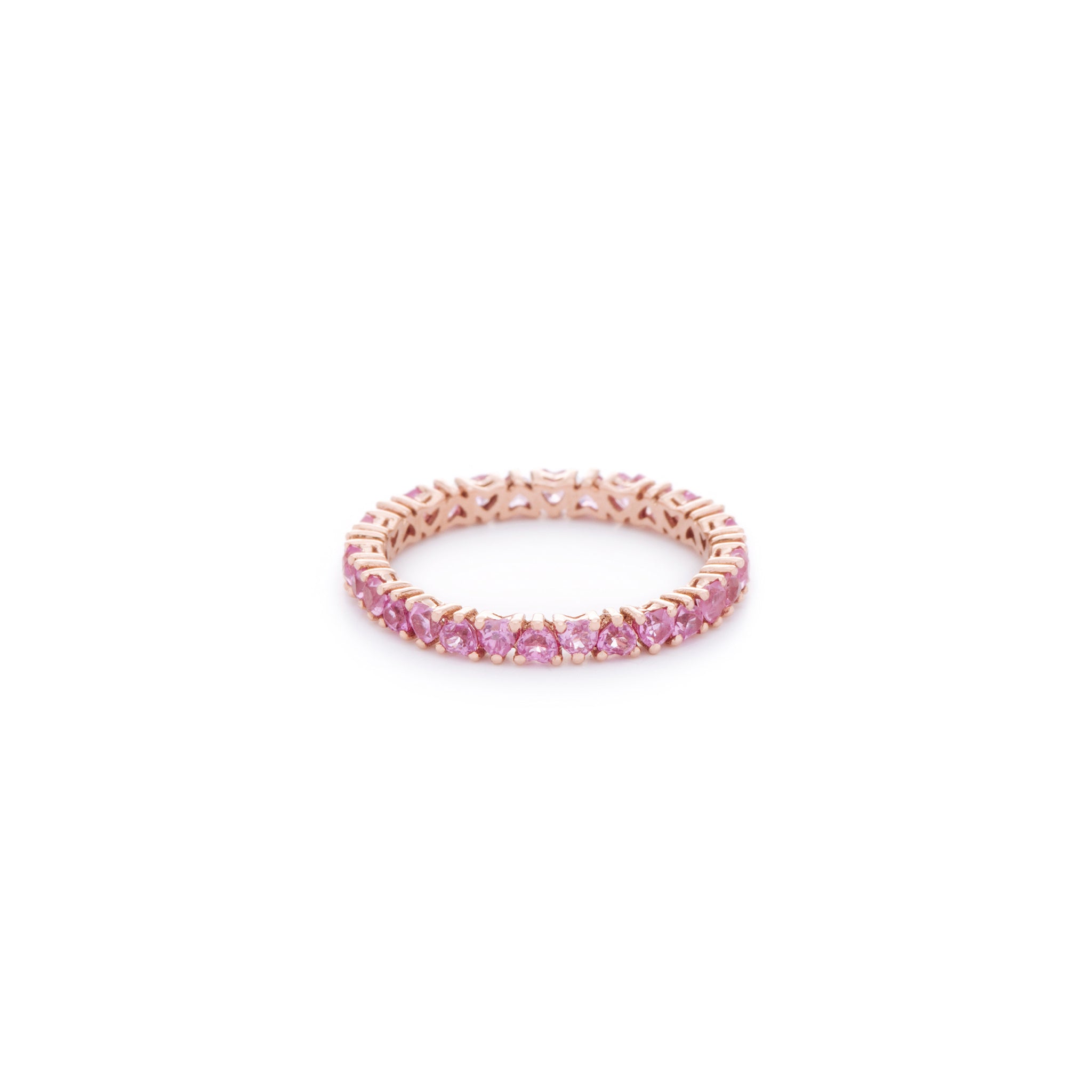 Pink heart shaped sapphire ring. Handcrafted in Australia from custom cut size natural sapphires on 18K gold ring. 