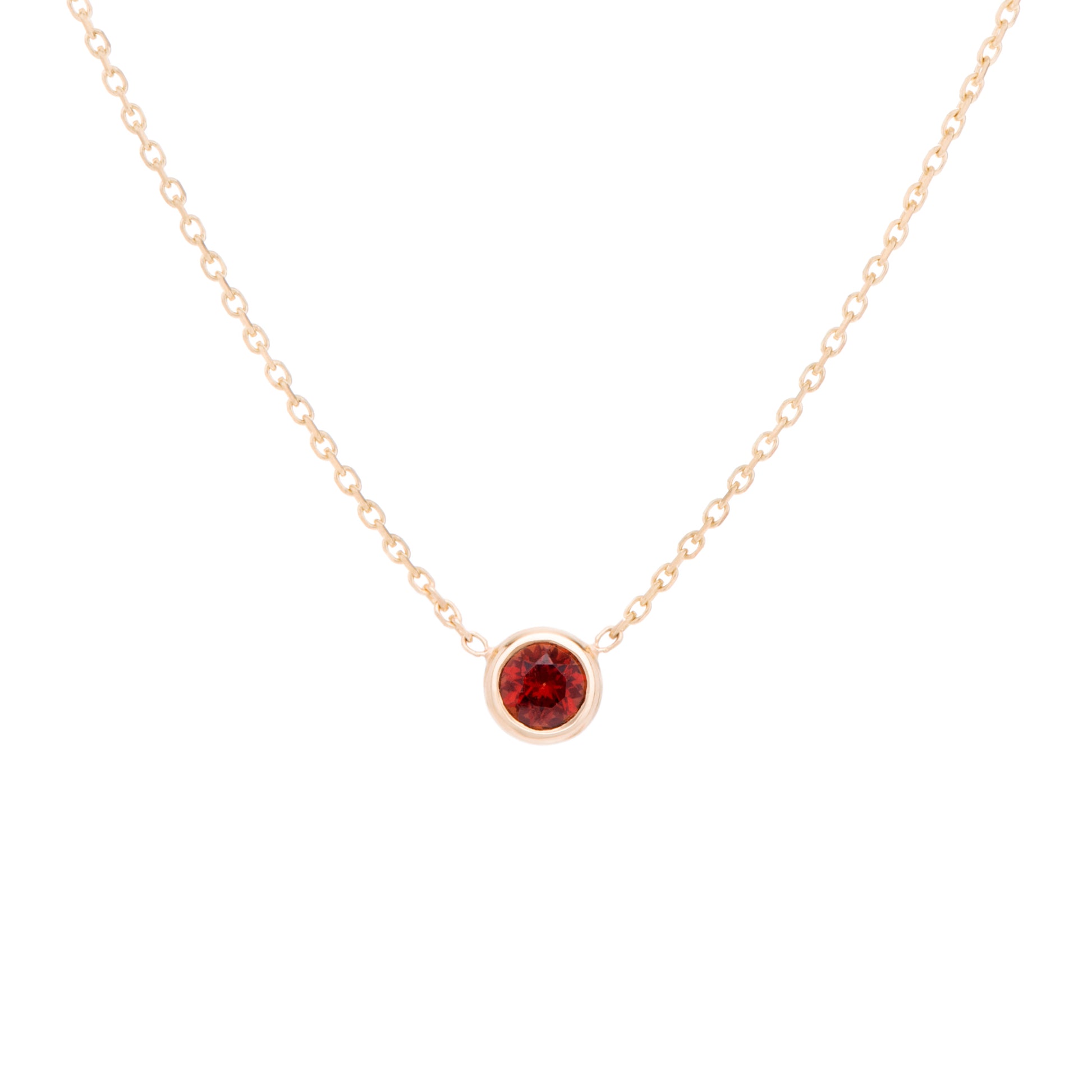 The blood red Garnet celebrates the month of January.  Consisting of 18k gold chain with extenders to personalise length of necklace/choker. Perfect as an anniversary, birthday or special occasion jewellery present.