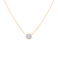 classic birthstone pale teal blue aquamarine necklace, celebrating the month of March. Consisting of 18k gold chain with extenders to personalise length of necklace/choker. Perfect as an anniversary, birthday or special occasion jewellery present.