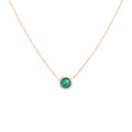 Classic birthstone forest green emerald necklace, celebrating the month of May. Consisting of 18k gold chain with extenders to personalise the length of your necklace/choker.  Perfect as an anniversary, birthday or special occasion jewellery present.