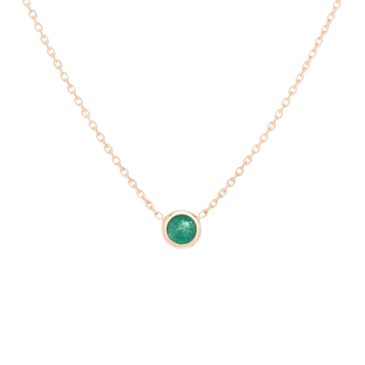 Classic birthstone forest green emerald necklace, celebrating the month of May. Consisting of 18k gold chain with extenders to personalise the length of your necklace/choker.  Perfect as an anniversary, birthday or special occasion jewellery present.