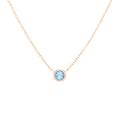 The light sky blue gem, Topaz necklace celebrates the month of November. Consisting of 18k gold chain with extenders to personalise length of necklace/choker. Perfect as an anniversary, birthday or special occasion jewellery present.