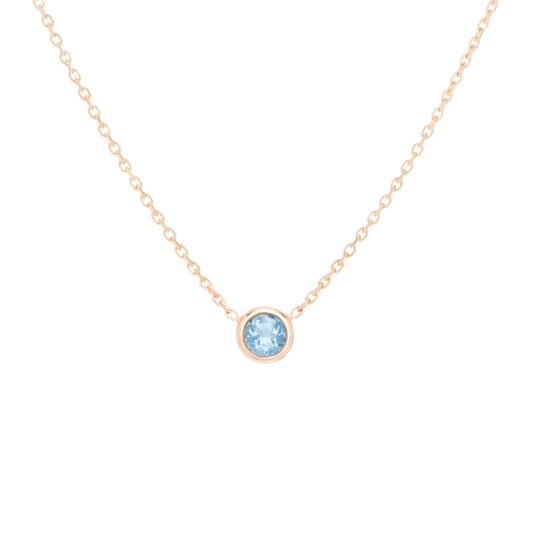 The light sky blue gem, Topaz necklace celebrates the month of November. Consisting of 18k gold chain with extenders to personalise length of necklace/choker. Perfect as an anniversary, birthday or special occasion jewellery present.