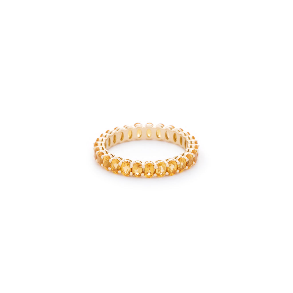 Oval yellow sapphire ring. Handcrafted in Australia from with custom cut petite size natural sapphires with 18K gold band. All stones individually assessed by certified gemologist.