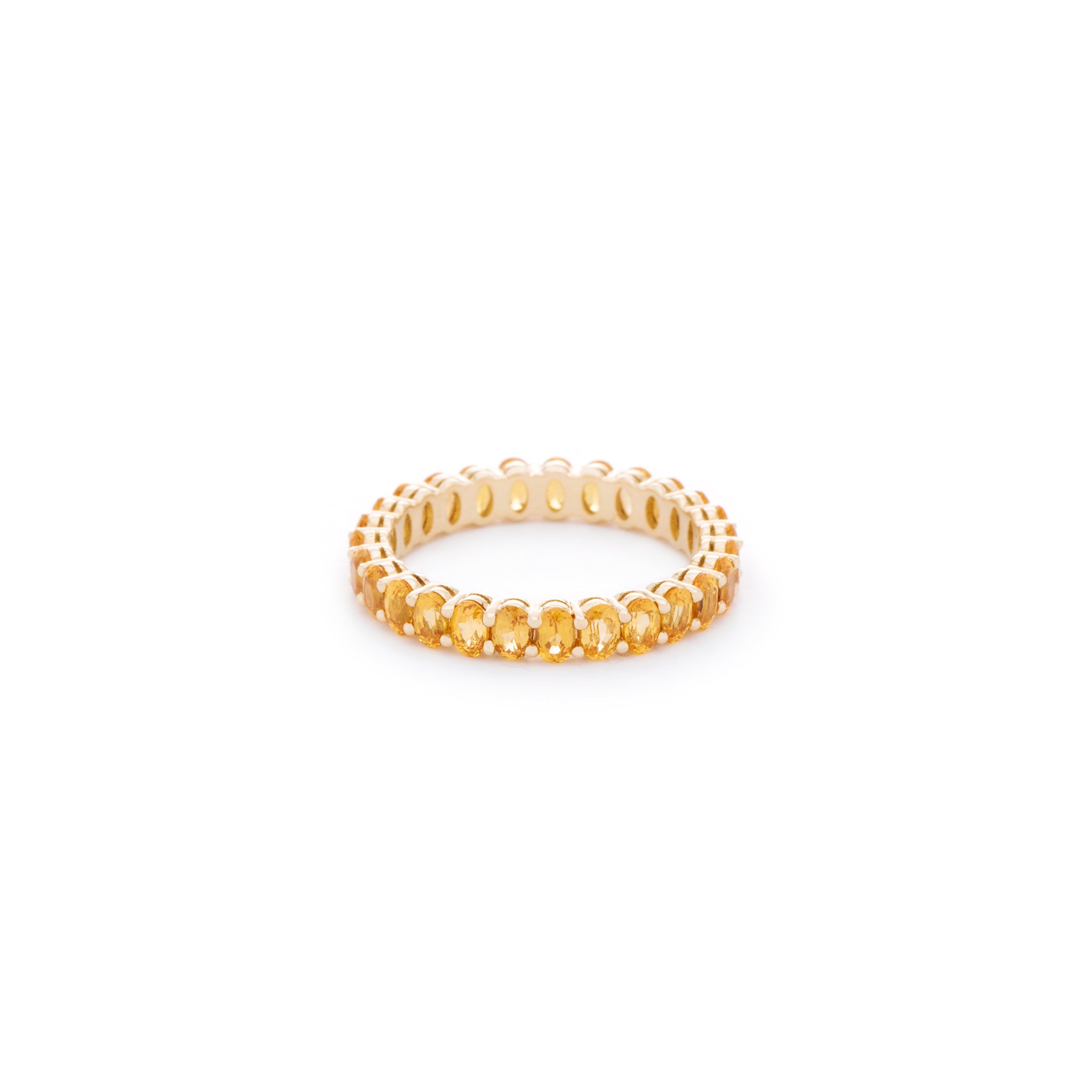 Oval yellow sapphire ring. Handcrafted in Australia from with custom cut petite size natural sapphires with 18K gold band. All stones individually assessed by certified gemologist.