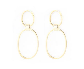 Oval SYM Drop Earrings