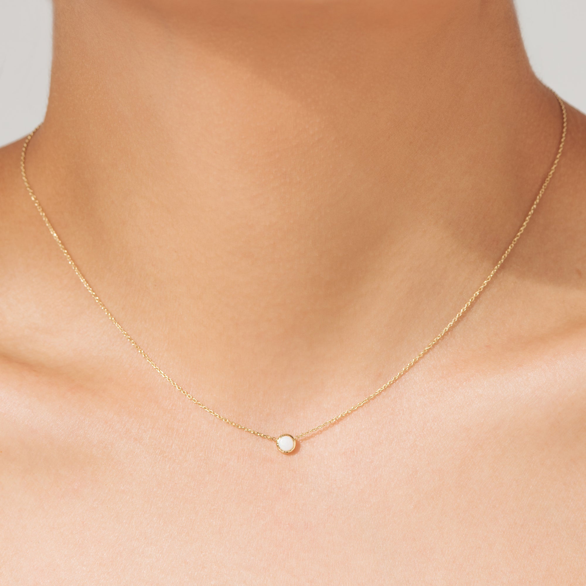 Classic pendant celebrating the month of October on an 18k gold chain. Handcrafted in Australia as a perfect jewellery gift for an upcoming anniversary or birthday. A perfect statement piece on its own as a choker or layered in a stack. 